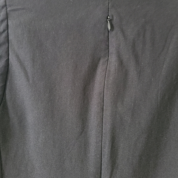 Joseph Ribkoff cream & black, fitted, midi dress, crossover, v-neck, size 12 - Picture 7 of 8